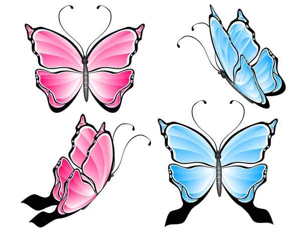 Метелик набір — стоковий вектор