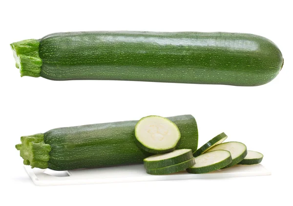 Zucchine isolate su fondo bianco — Foto Stock