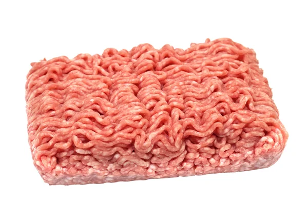 Mleté maso izolovaných na bílém pozadí — Stock fotografie