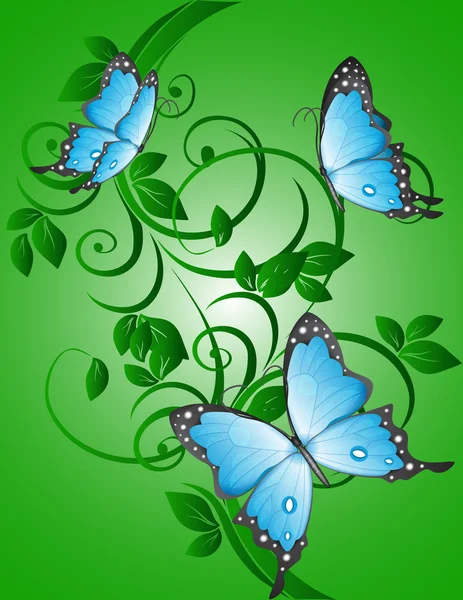 Farfalle colorate nel modello aperto. eps10 — Vettoriale Stock