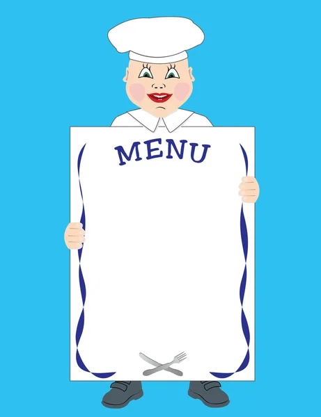 stock vector Cook, menu