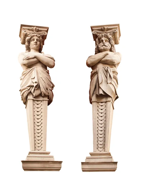 ATLANTA y Caryatid. Grupo escultórico . —  Fotos de Stock
