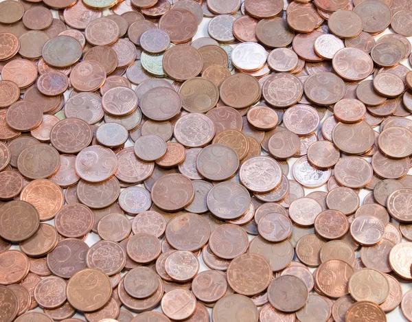 Moeda europeia, moedas de fundo — Fotografia de Stock