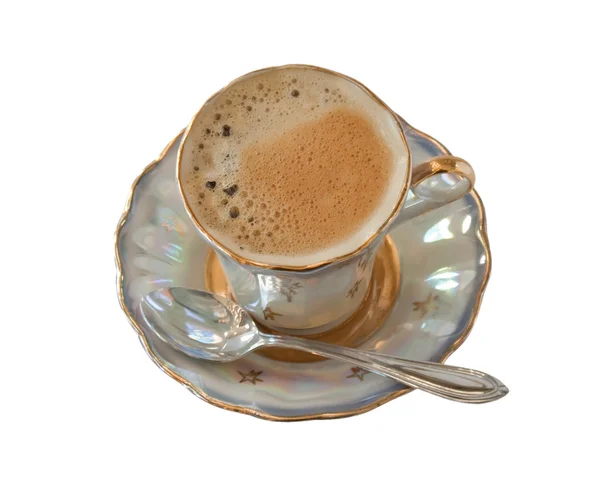 Una tazza di caffè isolato su uno sfondo bianco . — Foto Stock