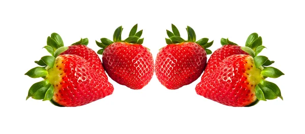 Φράουλα, απομονωμένα σε λευκό φόντο. — Φωτογραφία Αρχείου