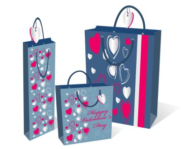 Gifts bag set clipart