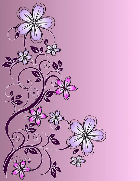 花のベクトルの装飾 — ストックベクタ