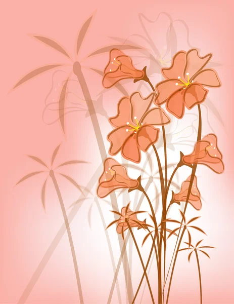 Помаранчевий квітковий візерунок — стоковий вектор