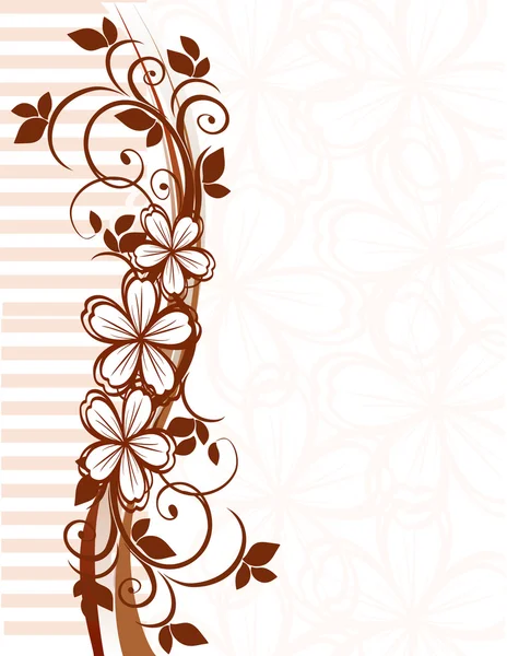 Bannière avec un motif de fleurs — Image vectorielle