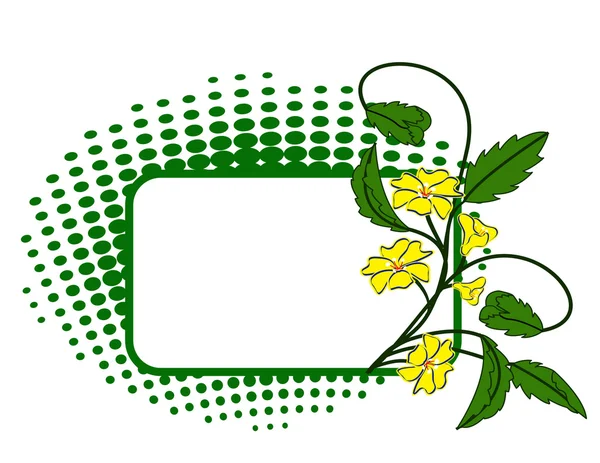 Bannière avec un motif de fleurs — Image vectorielle