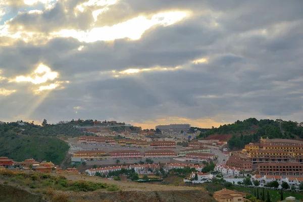 Malaga bij zonsopgang — Stockfoto