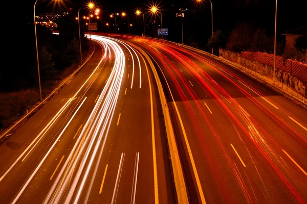 stock image Highway at night