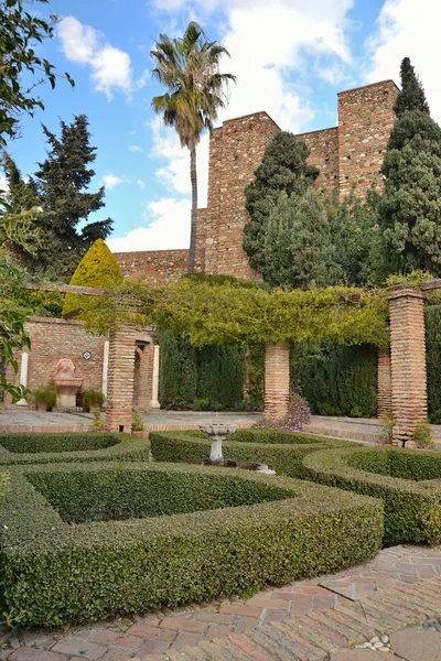 Alcazaba zahrady — Stock fotografie