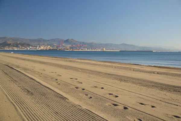 Vestre strand i Malaga – stockfoto