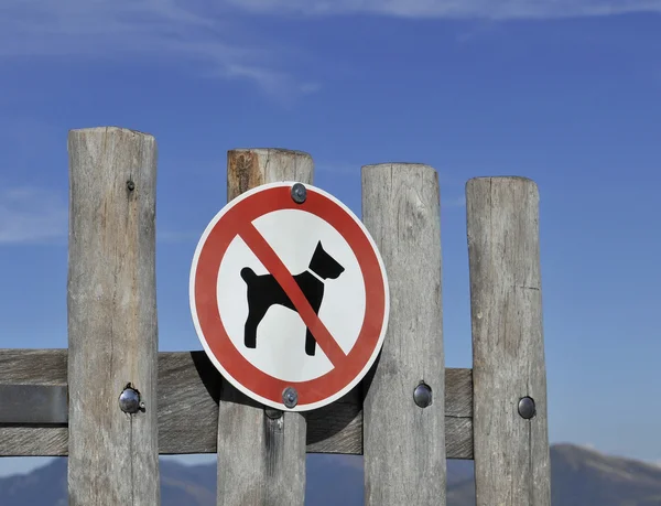 Nie znak pies — Zdjęcie stockowe
