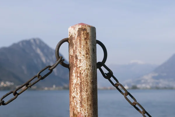 Rusted Metal Post — Stock Photo, Image