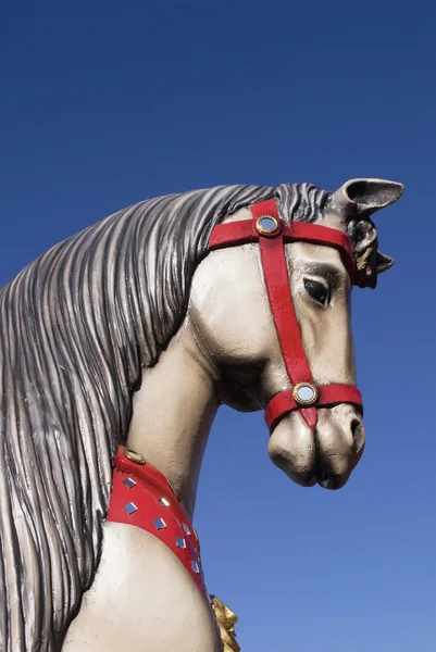 stock image Toy horse against blue sky