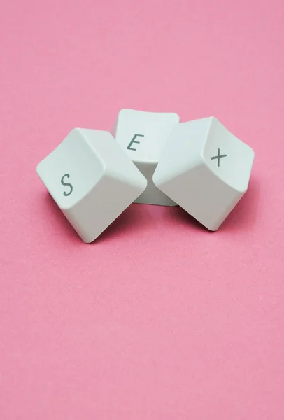 Palavra de sexo com teclas de teclado — Fotografia de Stock