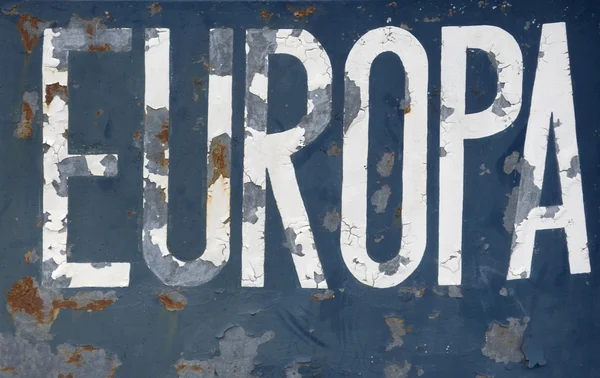 Παλιά πινακίδα europa — Φωτογραφία Αρχείου