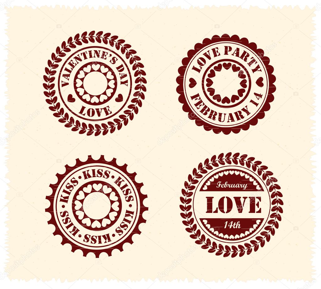 Valentine's Day Vintage Stamps