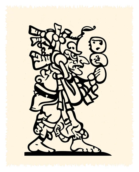 Azteco ed emblema inca — Vettoriale Stock