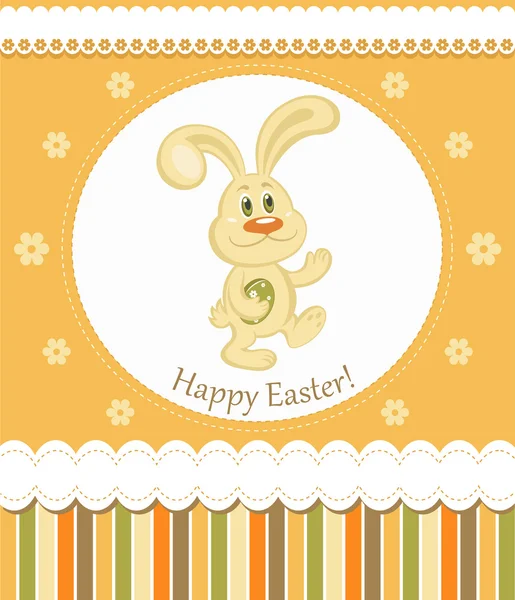 Carte de voeux lapin de Pâques — Image vectorielle