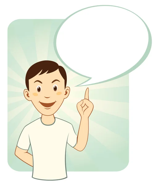 stock vector Cartoon man with speech bubble