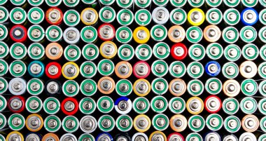 Colorful batteries clipart