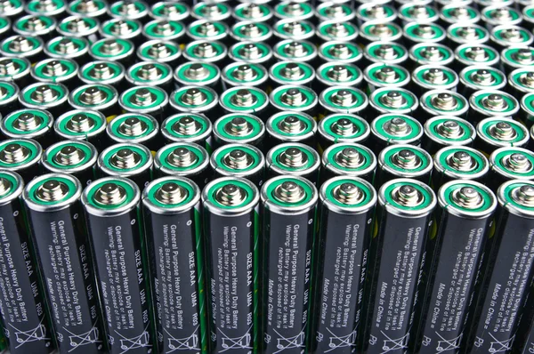 Row of batteries — Stock Photo, Image