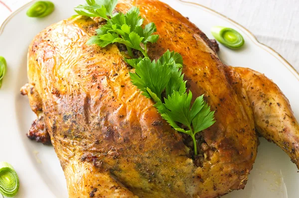 Pollo relleno con trigo sarraceno —  Fotos de Stock