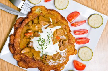 Hungarian potato pancake clipart