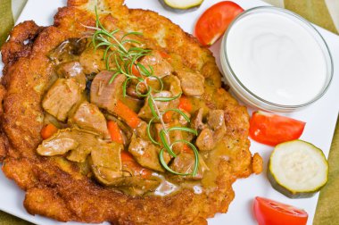 Hungarian potato pancake clipart