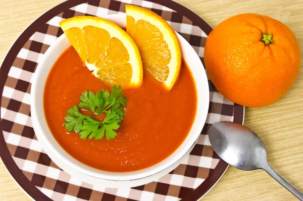 Zupa pomarańczowy — Zdjęcie stockowe