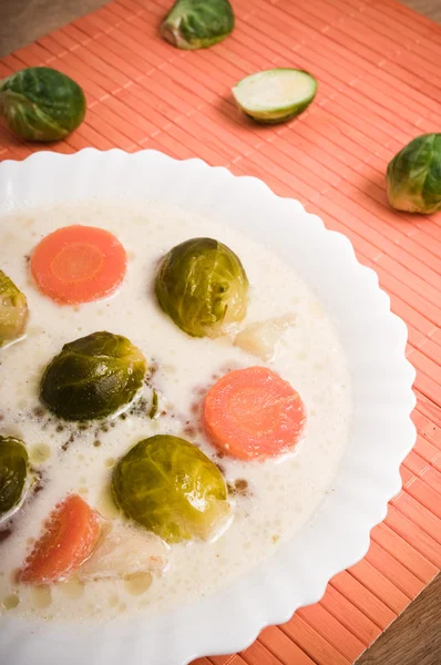 Brussels sprouts soup — Stock Photo, Image