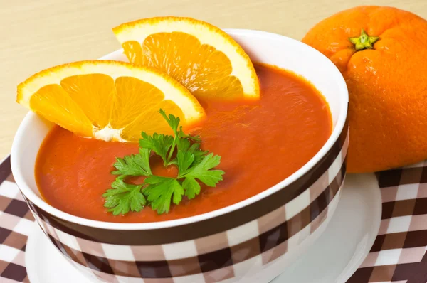 橙色汤 — 图库照片