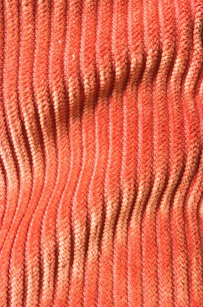 Orange undulating corduroy texture — Stock Photo, Image