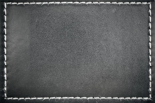 Black leather frame — Stock Photo, Image