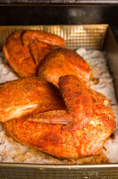 Pollo al horno de sal — Foto de Stock