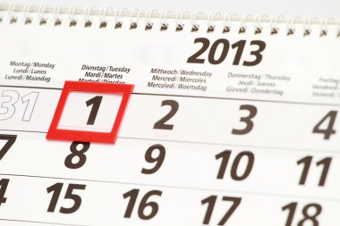 Calendar 2013 clipart