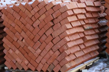 Brick wall under construction clipart