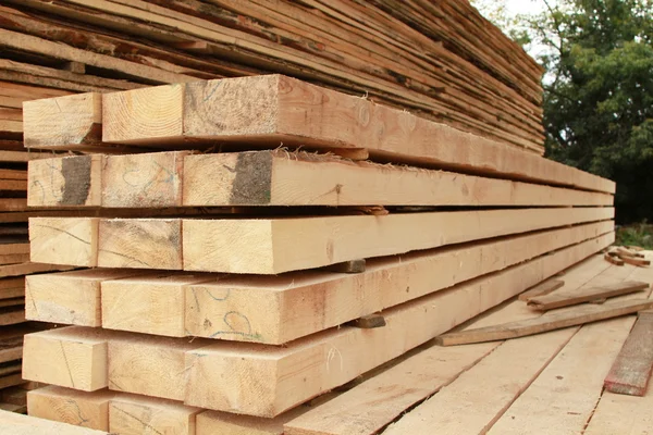 クローズ アップ ビューの古い木の板を積層 — ストック写真