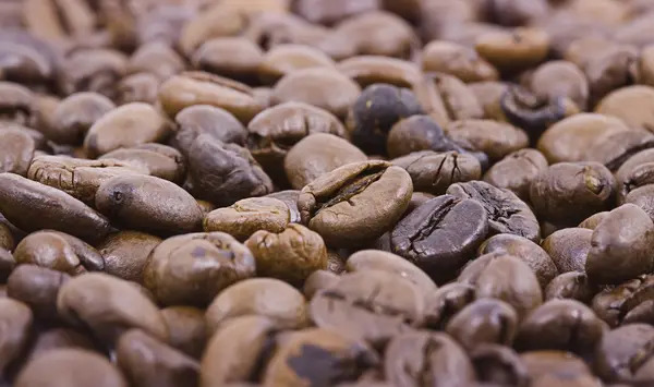 Macro of coffee beans — Stock Photo, Image