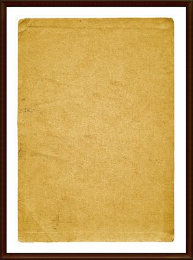 Vintage paper with frame isolated on white clipart
