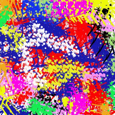 Paint splattered colorful background clipart