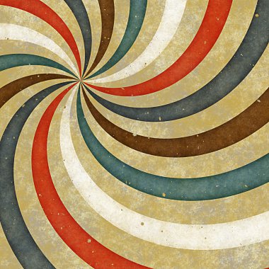 Retro style grunge sunburst swirl clipart