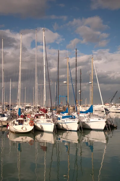 stock image Boats in harbor