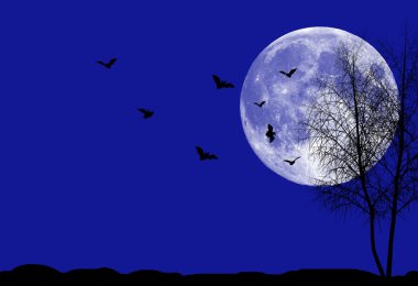 Halloween night background clipart