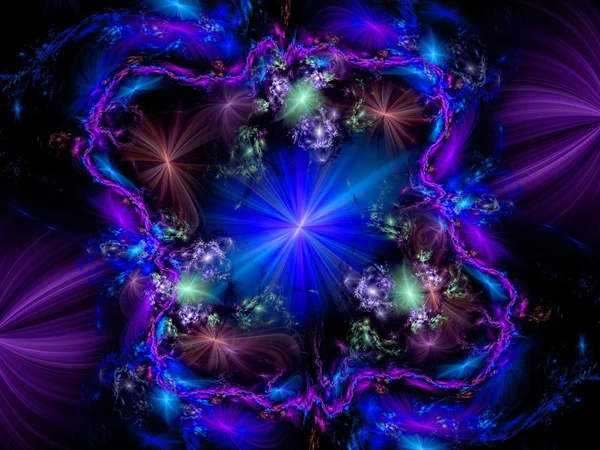 Tourbillon de couleur - fond abstrait fractal — Photo