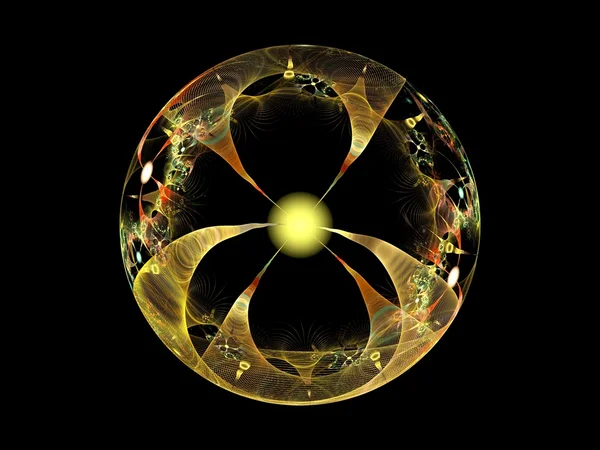 Фрактальный энергетический глобус — стоковое фото