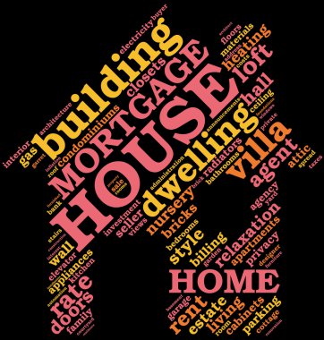 House - shaped tag cloud , home symbo clipart